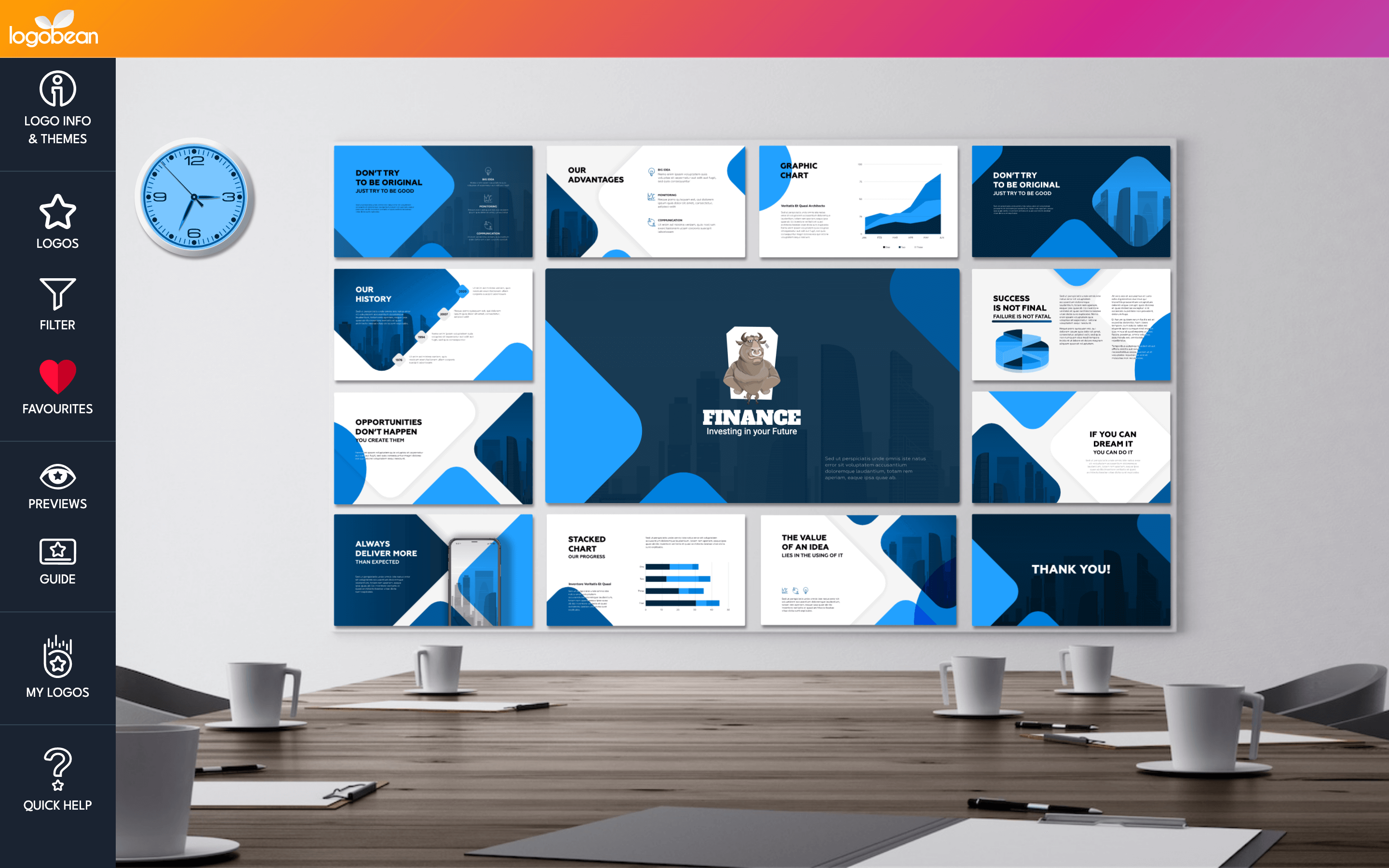 Finance logo mockup logobean preview 2