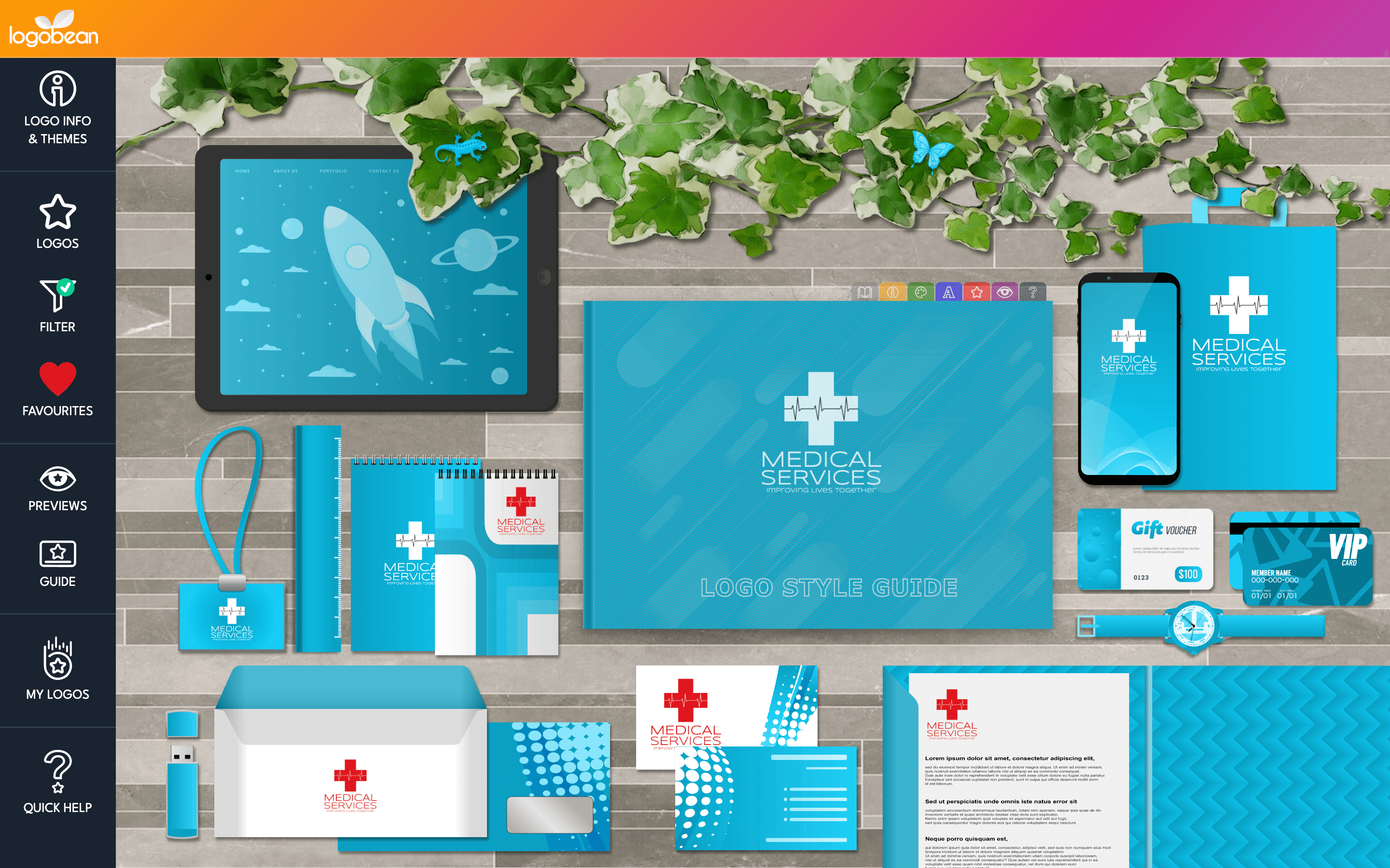 Medical logo mockup logobean preview 1